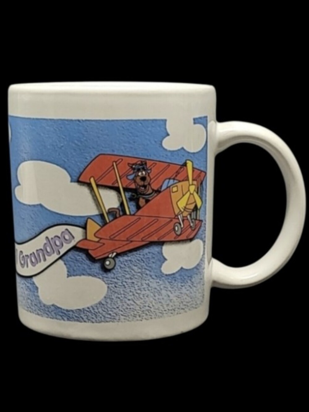 #1 GRANDPA - SCOOBY-DOO IN A RED AIRPLANE COFFEE MUG/CUP